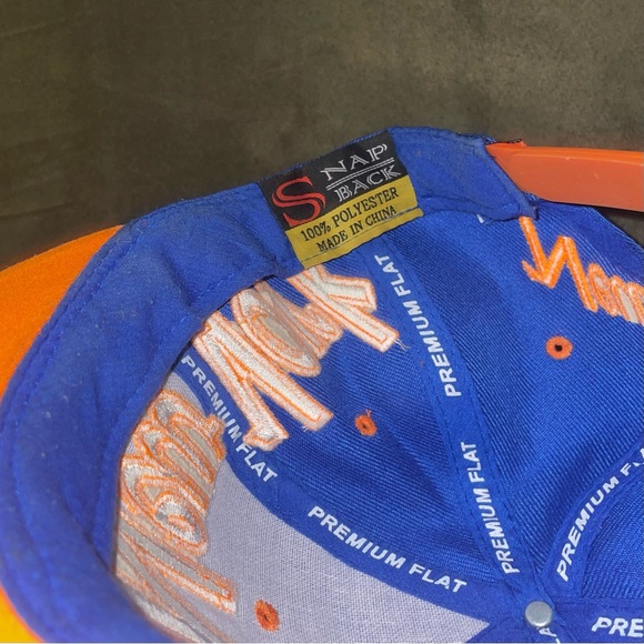 New York “Orange/Blue” Snake Skin SnapBack Cap - Picture 6 of 6